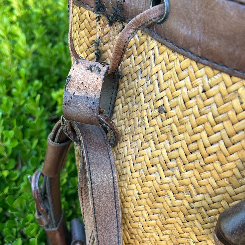 Straw and leather vintage Women’s Bag - Picture 8 of 8